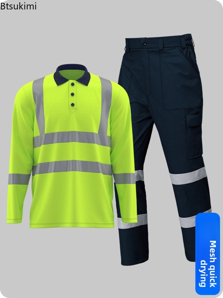 Summer Hi Vis Clothing - ملابس عمل عاكسة للضوء سريعة الجفاف،
