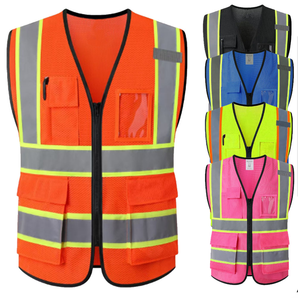 Summer Hi Vis Clothing - سترة شبكية صيفية للجنسين مع جيوب