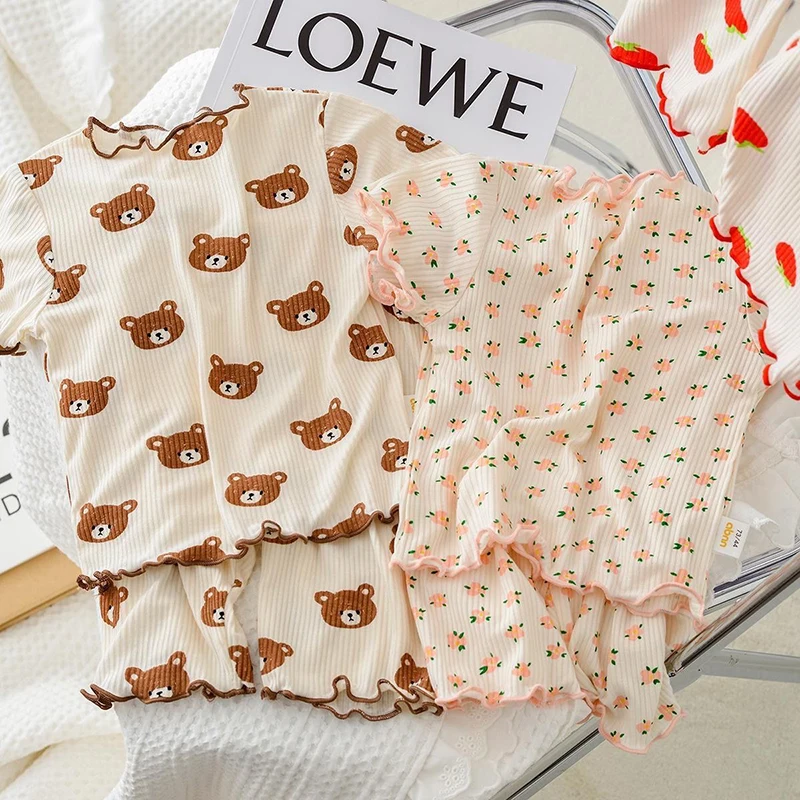 Summer Clothing Newborn - طقم بيجامة صيفي قطني كاجوال بتصميم