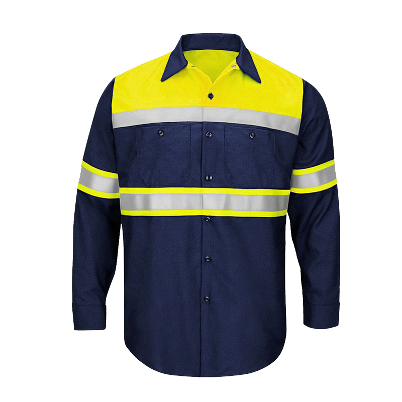 Summer Hi Vis Clothing - قميص رجالي بأكمام طويلة 100% قطن