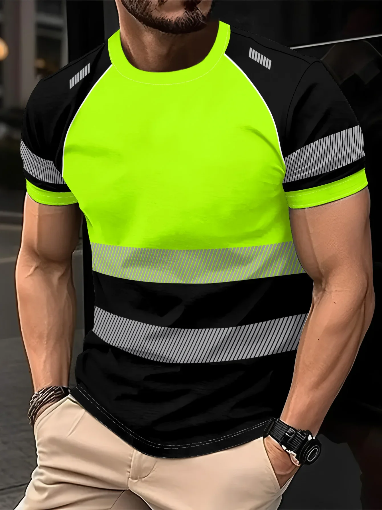 Summer Hi Vis Clothing - وضوح عالية سلامة قمصان العمل الرجال