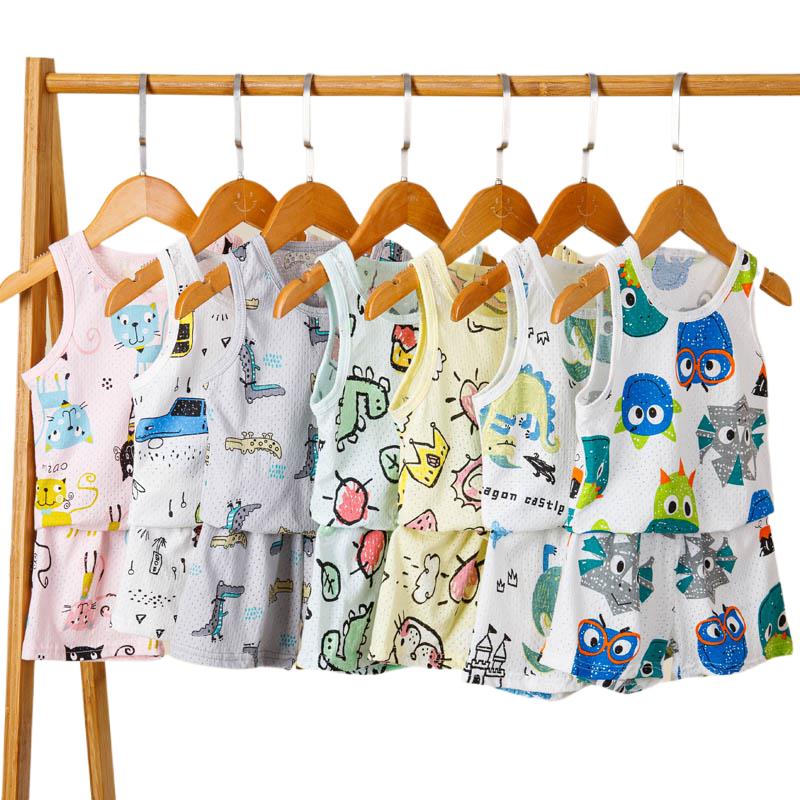 Summer Clothing Newborn - طفل الفتيان ملابس بلا أكمام الأطفال