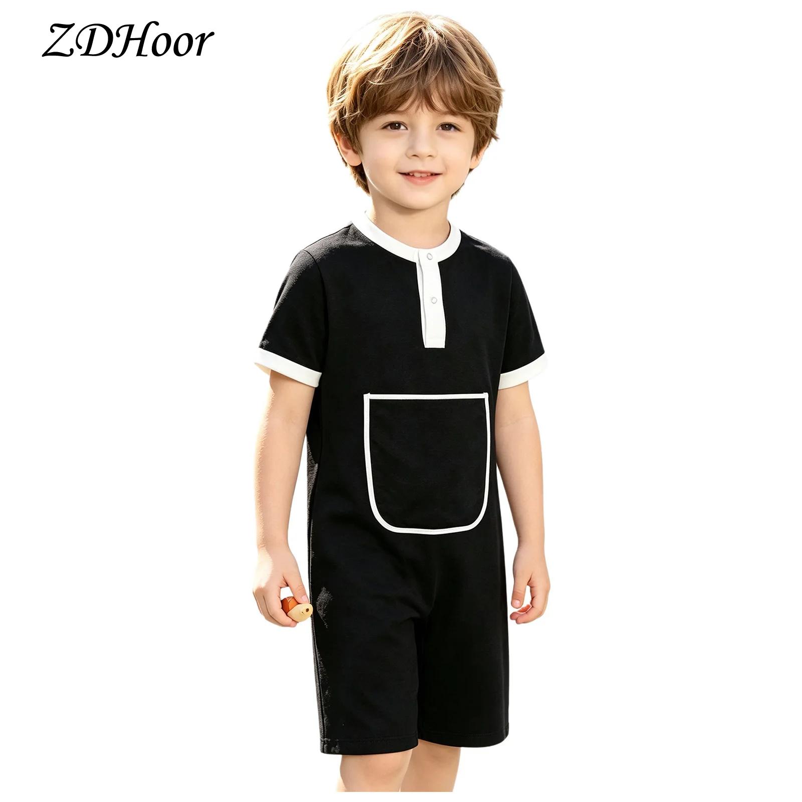 Summer Clothing Boys - بدلة قصيرة الأكمام للأطفال (بنين وبنات)