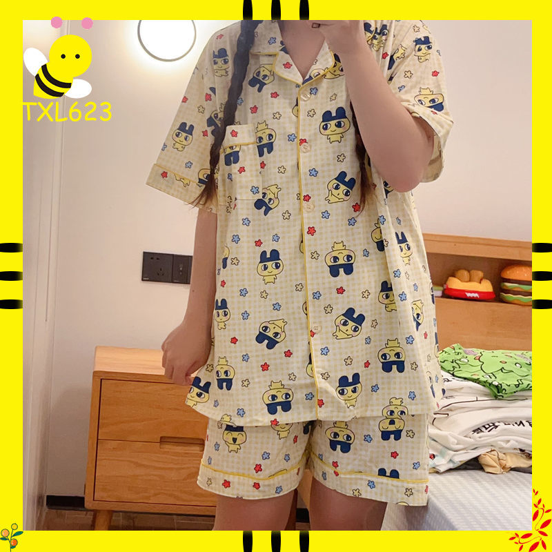 Summer Games Clothing - طقم بيجامة نسائي صيفي من القطن