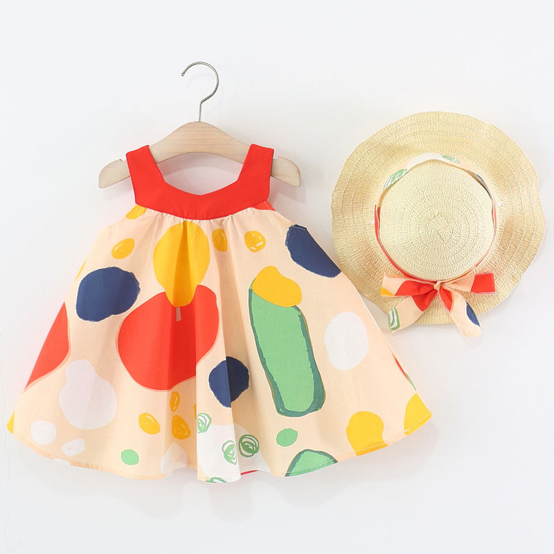 Summer Clothing Drawing For Kids - 2 قطعة الصيف فتاة صغيرة فساتين