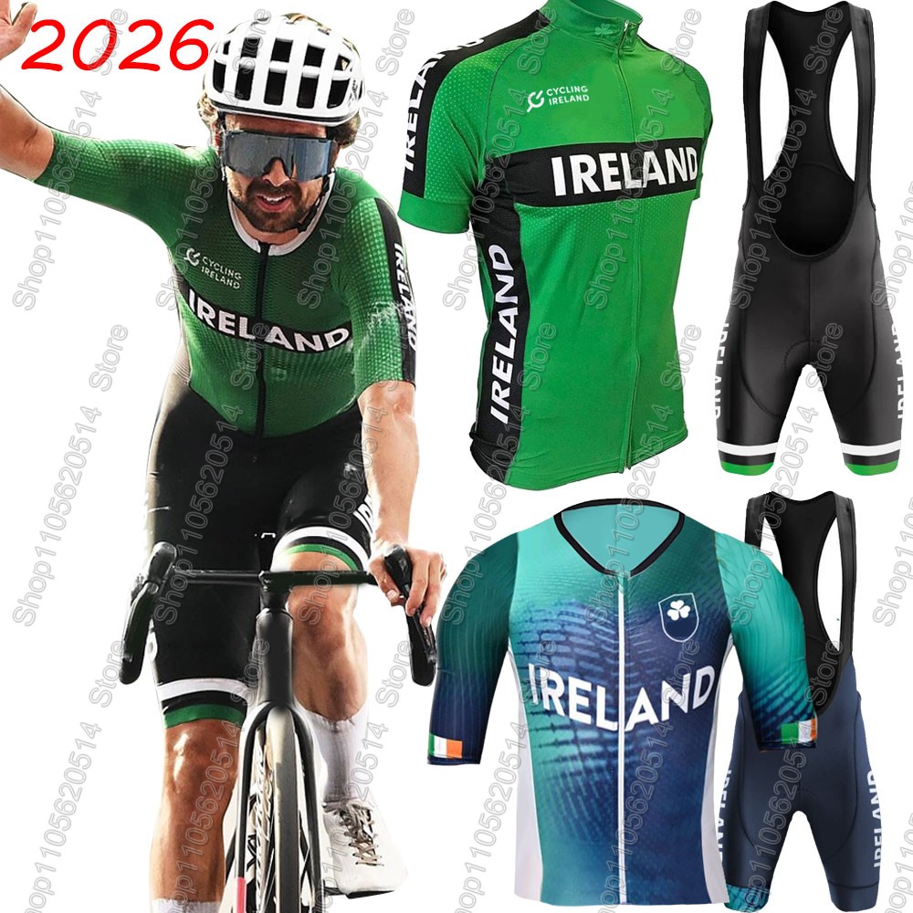 Ireland Summer Clothing - طقم قميص وشورت ركوب الدراجات للرجال