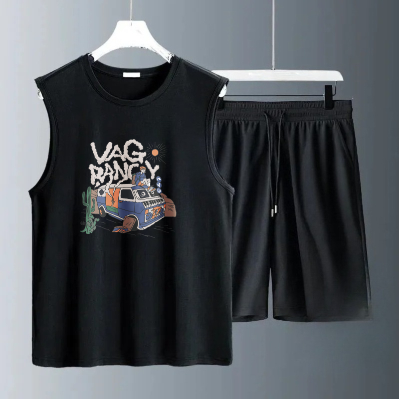 مجموعات تيشيرتات رجالية بدون أ - مراجعة Summer Clothing Sets وسعره