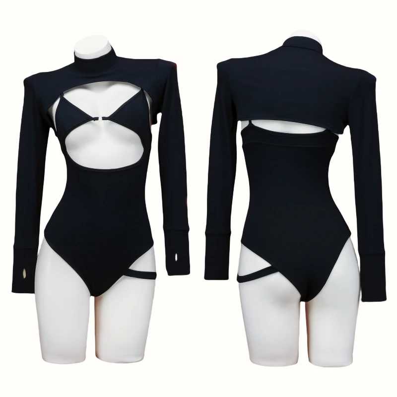 بدلة أنمي قوطية بدون أكمام بتص - مراجعة Romper Playsuit Women وسعره