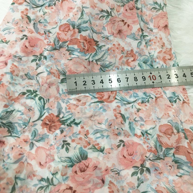 قماش شيفون مطبوع عليه زهور 2/3 - مراجعة Summer Clothing Material وسعره