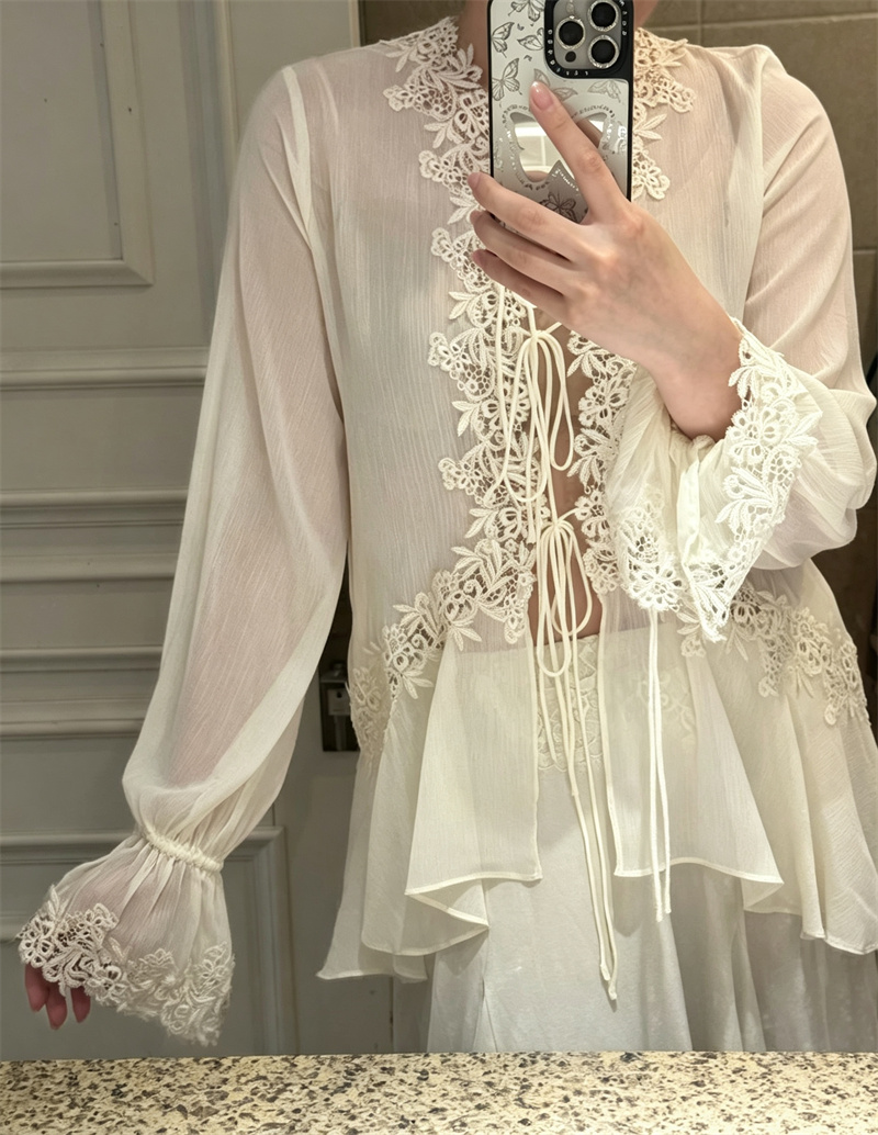 قميص نسائي من Guobioziy لربيع/ - مراجعة Tie Front Shirt وسعره
