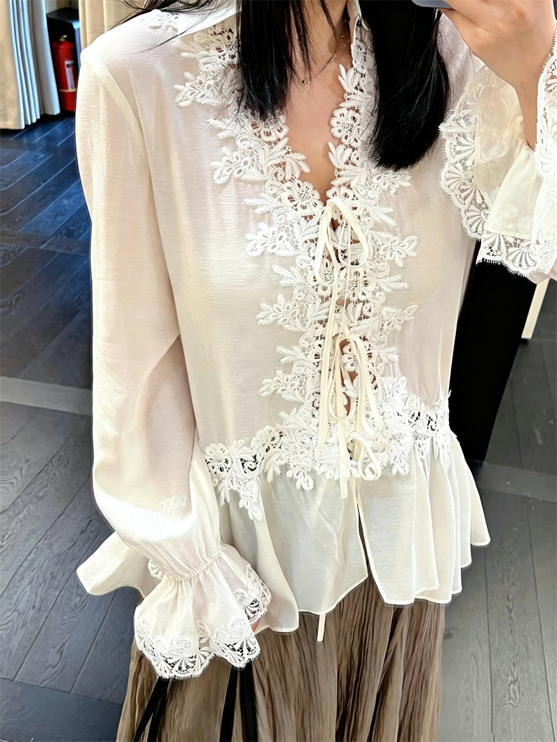 قميص نسائي من Guobioziy لربيع/ - مراجعة Tie Front Shirt وسعره