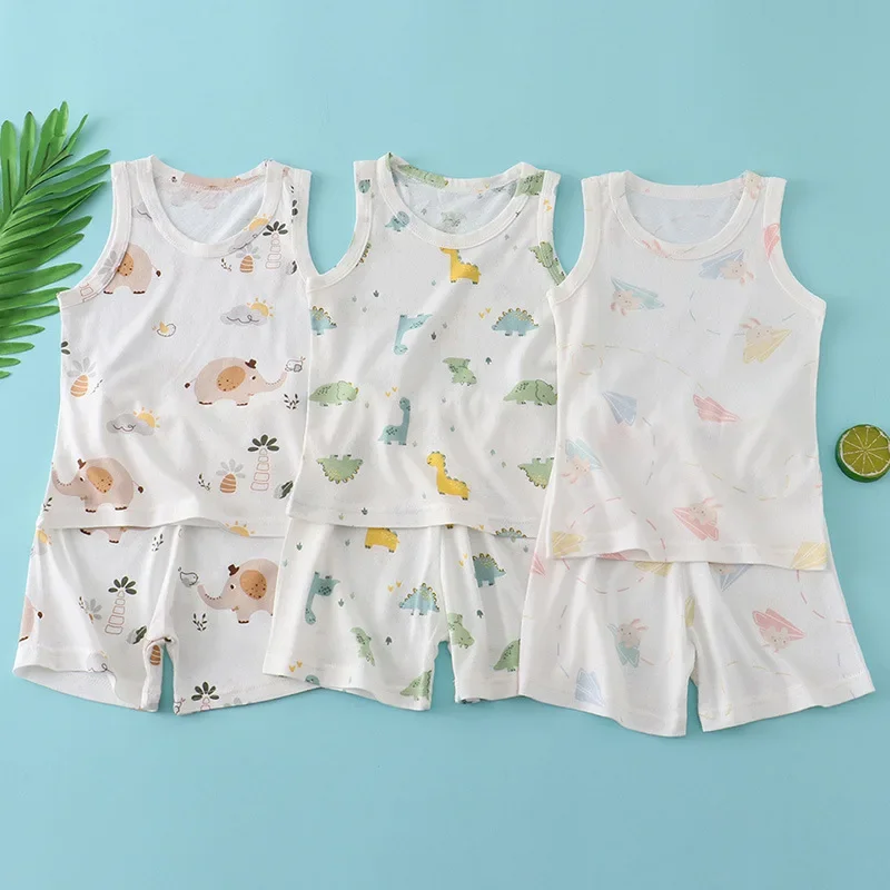 بدلة صيفية للأطفال من القطن وا - مراجعة Summer Clothing Newborn وسعره