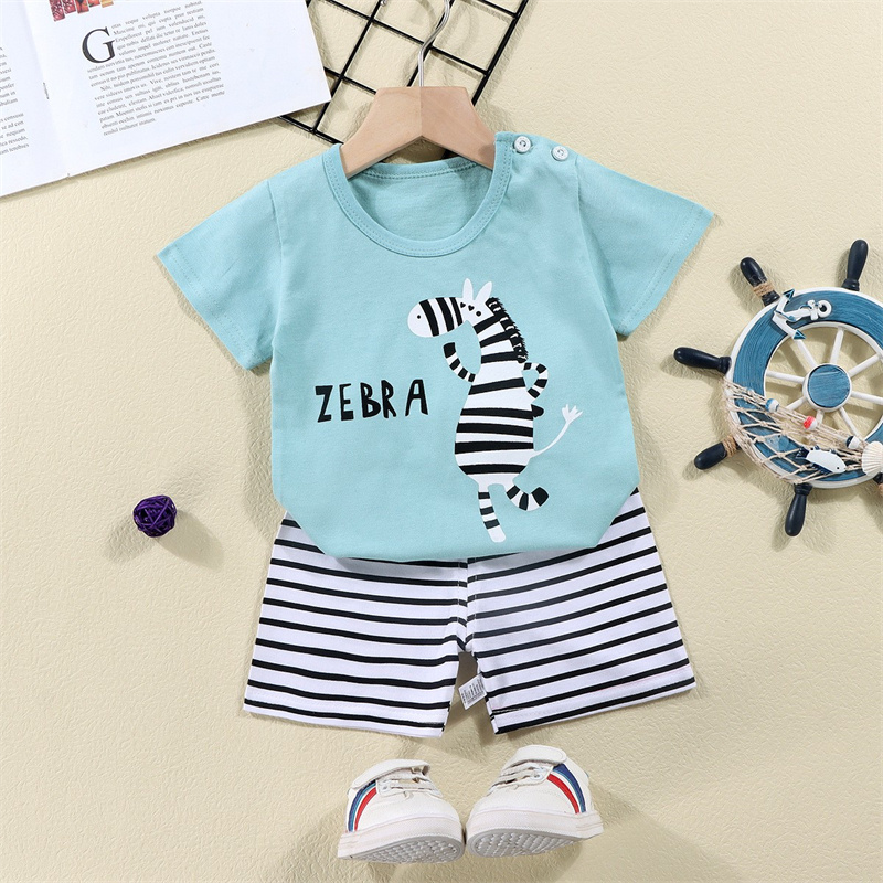 القطن تيز + السراويل 2 قطعة طق - مراجعة Summer Clothing Newborn وسعره