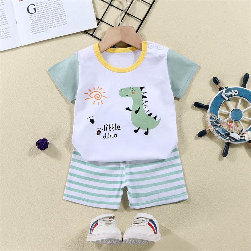 القطن تيز + السراويل 2 قطعة طق - مراجعة Summer Clothing Newborn وسعره