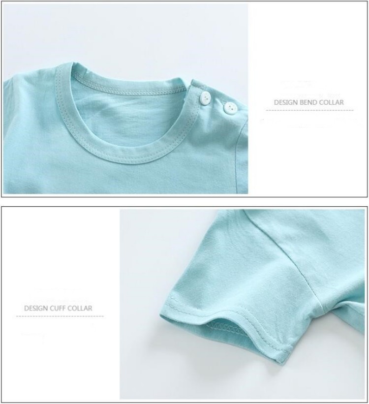 القطن تيز + السراويل 2 قطعة طق - مراجعة Summer Clothing Newborn وسعره