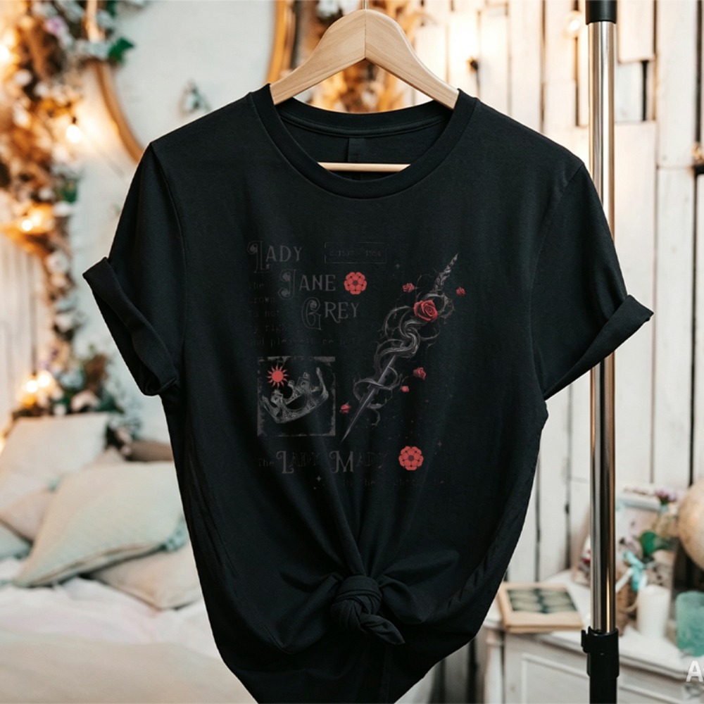 تي شيرت ليدي جين غراي، ملابس أ - مراجعة Summer Renaissance Clothing وسعره