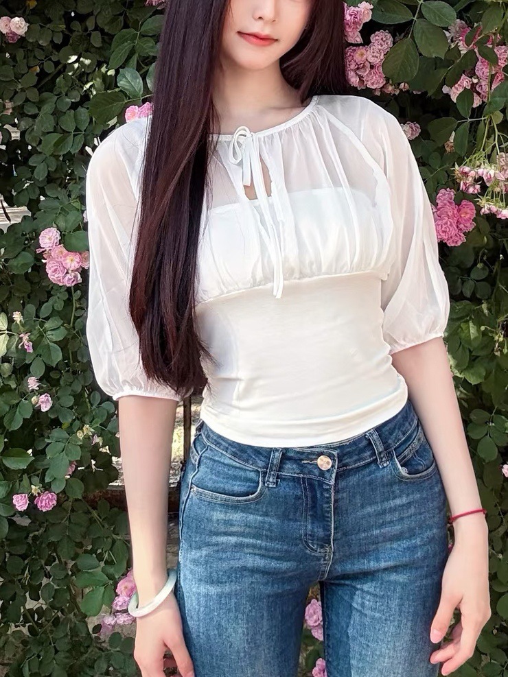 بلوزة من الحرير التوتي بأكمام  - مراجعة Summer Clothing Shops وسعره
