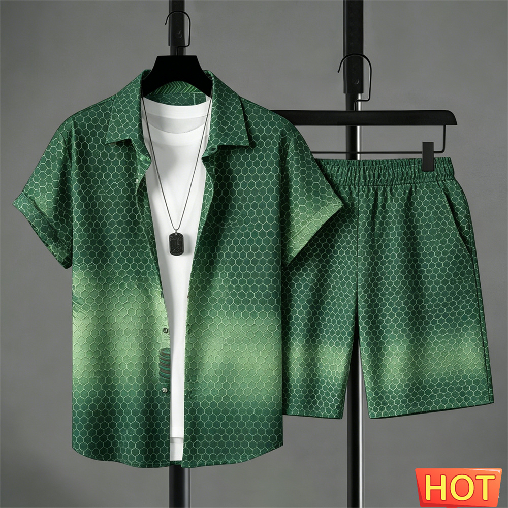 طقم قميص رجالي صيفي متدرج الأل - مراجعة Summer Clothing Sets وسعره
