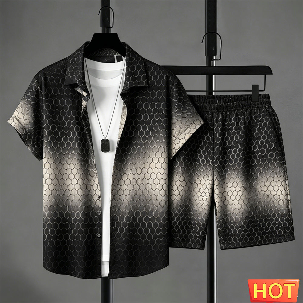 طقم قميص رجالي صيفي متدرج الأل - مراجعة Summer Clothing Sets وسعره
