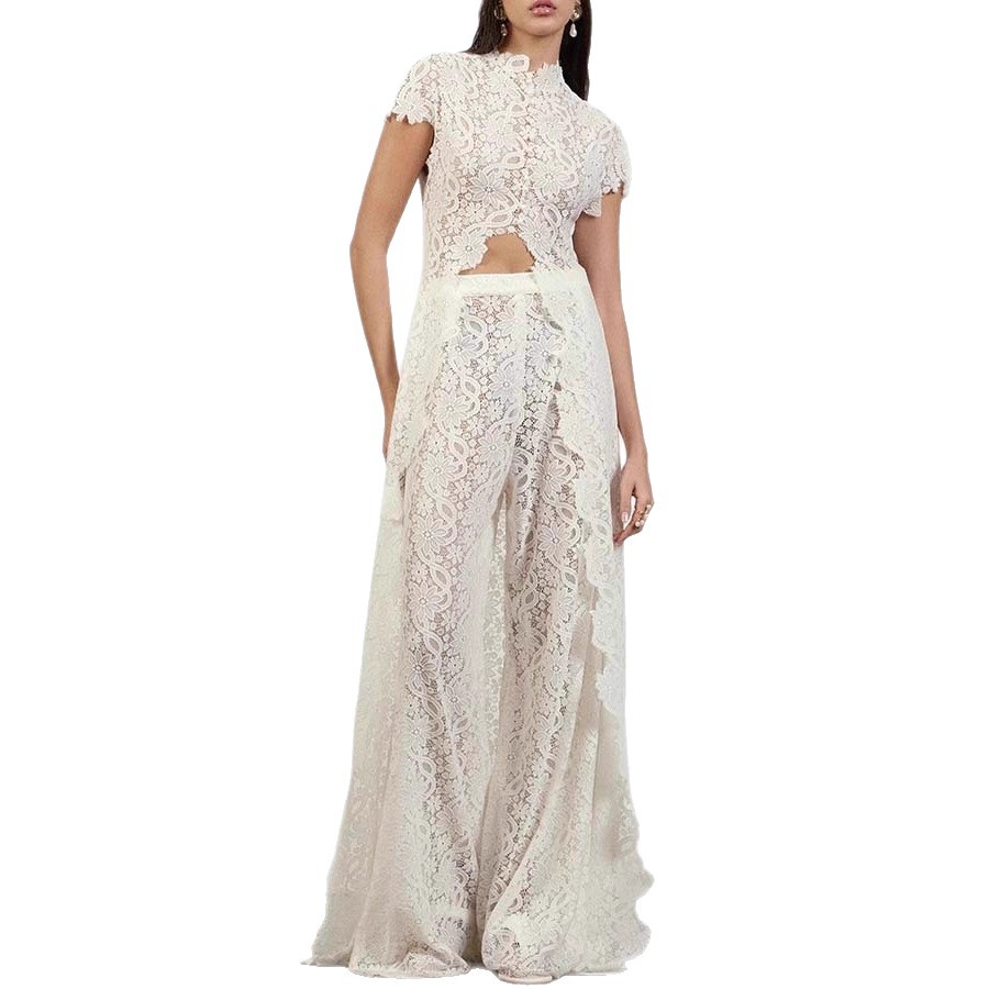 طقم نسائي من قطعتين من الدانتي - مراجعة Palazzo Pant Wide وسعره