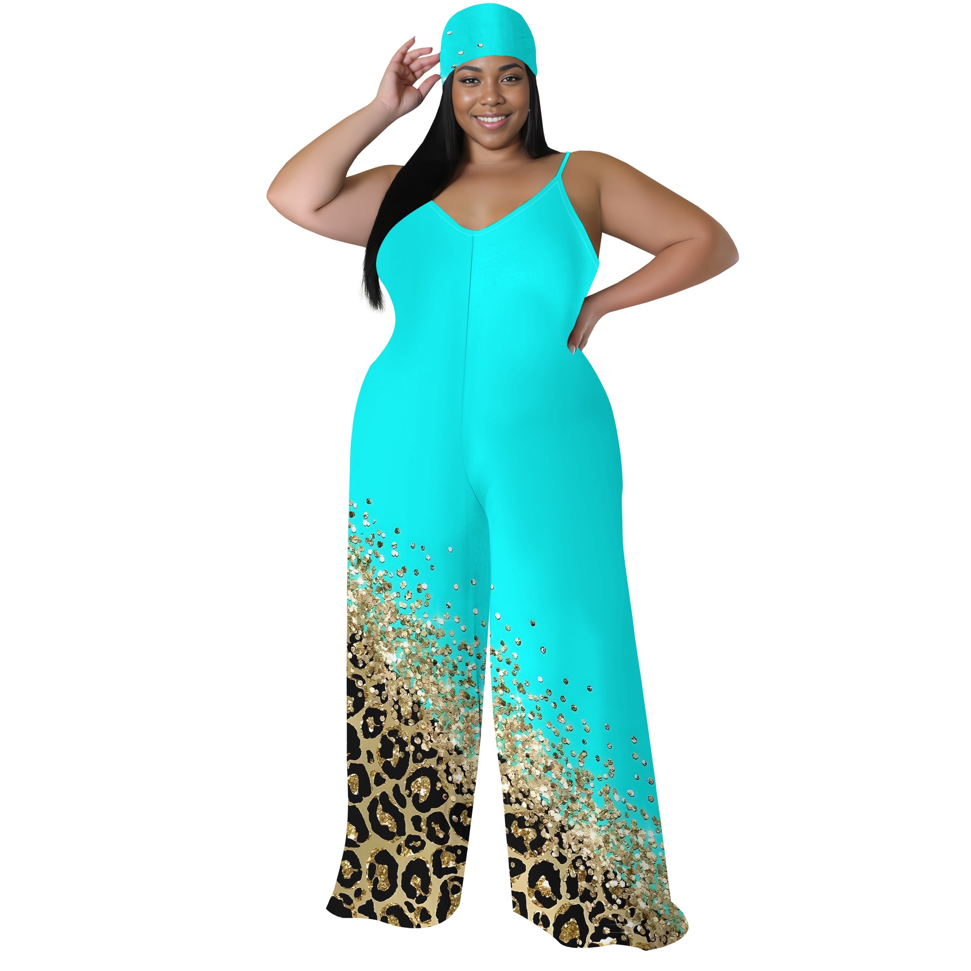 بذلة مطبوعة بمقاس كبير - رومبي - مراجعة Palazzo Pant Wide وسعره