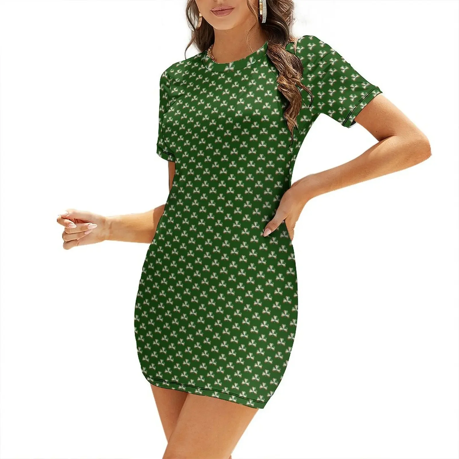 فستان بأكمام قصيرة بألوان علم  - مراجعة Ireland Summer Clothing وسعره