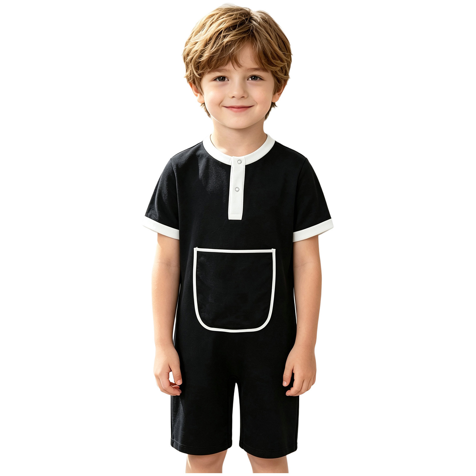 بدلة قصيرة الأكمام للأطفال (بن - مراجعة Summer Clothing Boys وسعره