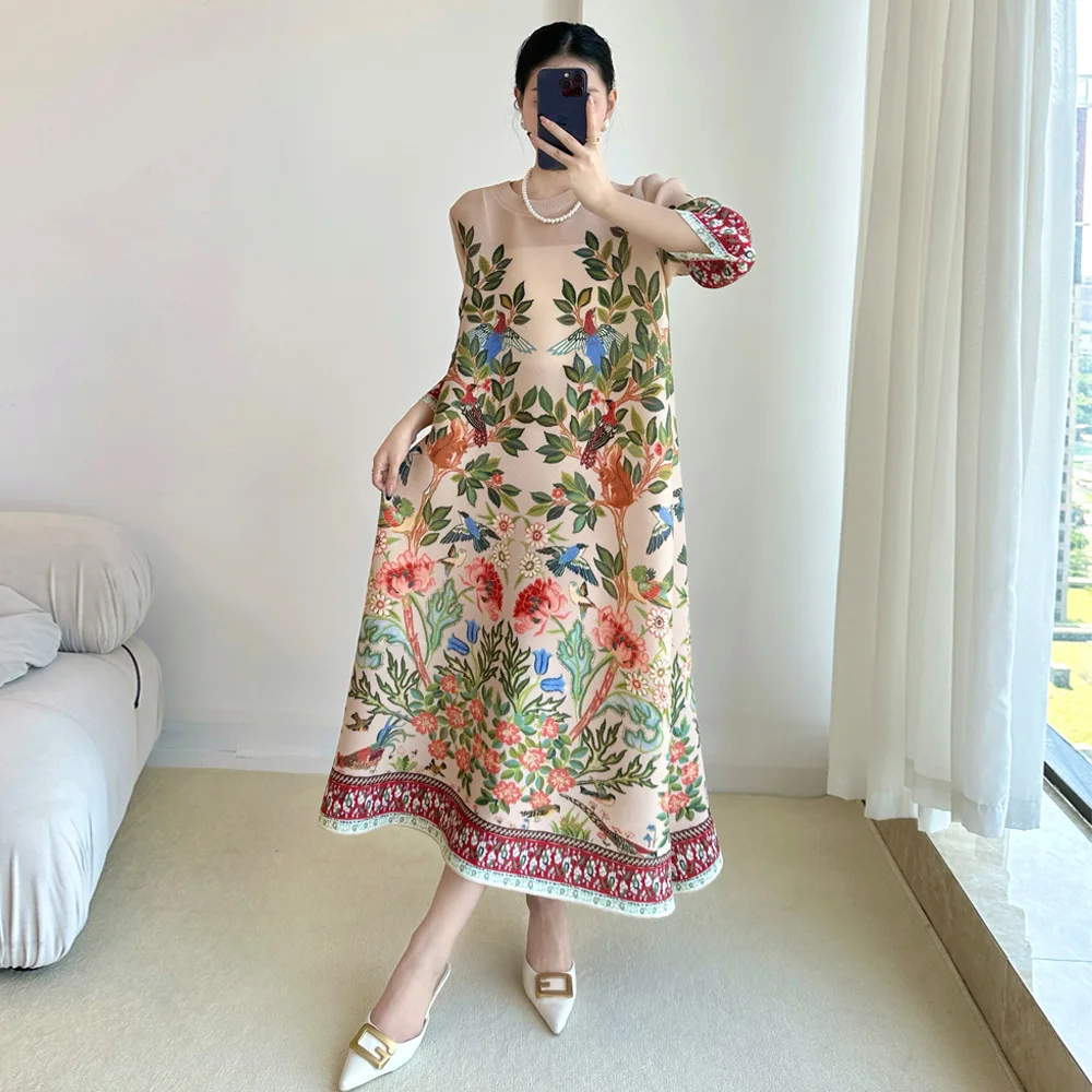 فستان مياكي مطبوع عتيق فساتين  - مراجعة Summer 2025 Clothing Essentials وسعره