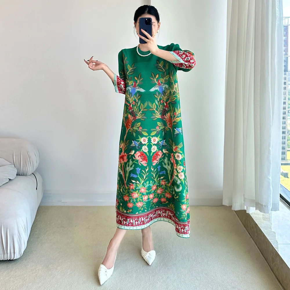 فستان مياكي مطبوع عتيق فساتين  - مراجعة Summer 2025 Clothing Essentials وسعره