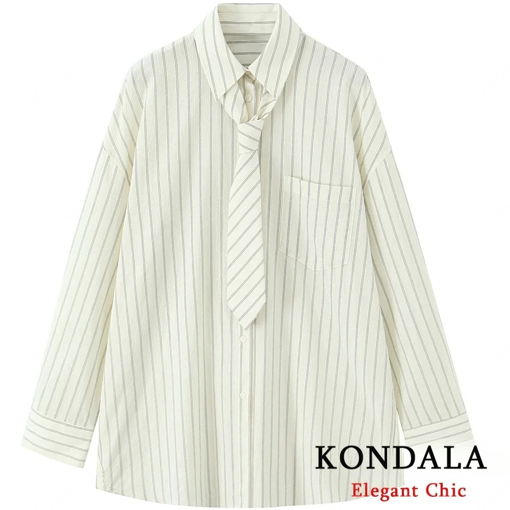قميص نسائي كاجوال فضفاض مخطط م - مراجعة Tie Front Shirt وسعره