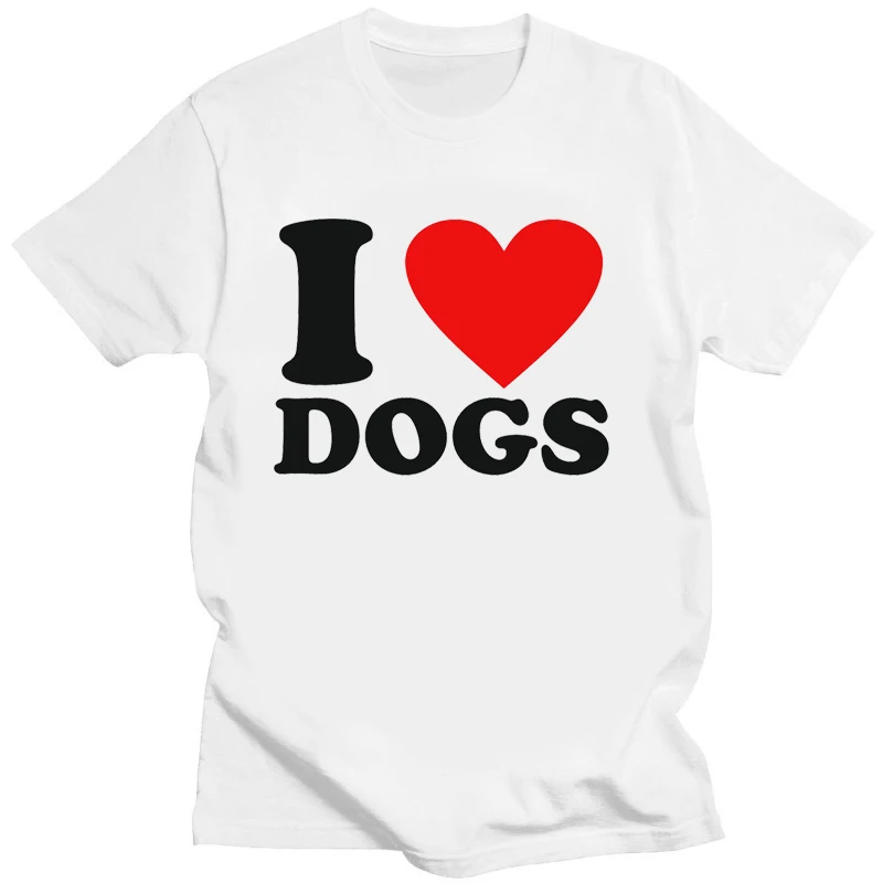 تي شيرت بطباعة 'I Love Dogs Mu - مراجعة Summer Clothing Words وسعره