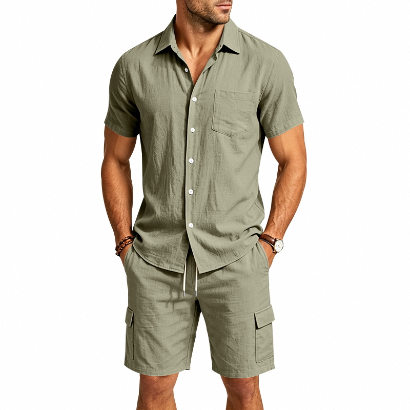 طقم صيفي أمريكي للرجال من قطعت - مراجعة Summer Clothing Sets وسعره